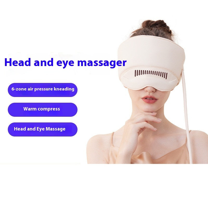Head Massager Electric Heating Air Bag Massage Cap Head Cervical Vertebra Head Eye Massage Instrument